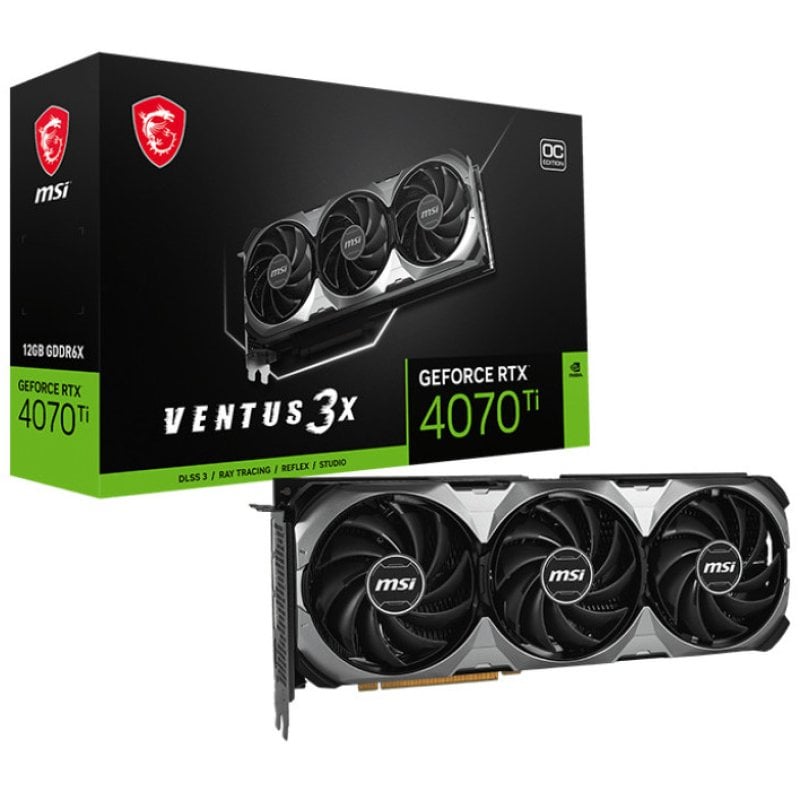 MSI GeForce RTX 4070 Ti VENTUS 3X E1 OC 12GB GDDR6 DLSS3