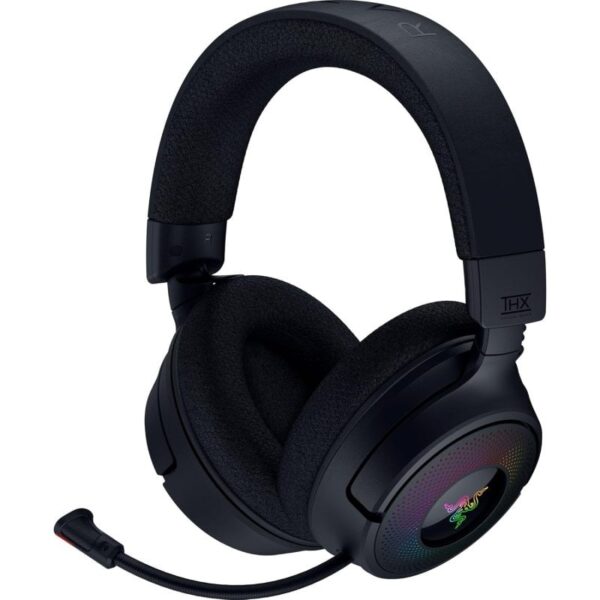 Fones de ouvido sem fio Bluetooth Razer Kraken V4 para jogos pretos