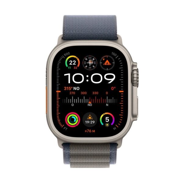 Apple Watch Ultra 2 GPS + Celular 49mm Caixa Titânio com Correia Loop Alpine Azul Grande