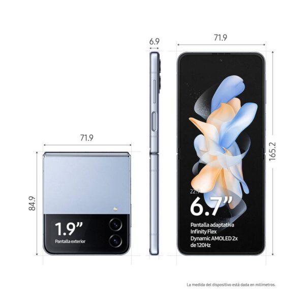 Samsung Galaxy Z Flip4 5G 8GB/128GB 6.7''/1.9'' Azul + Carregador de Parede 25W