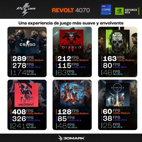 PcCom Revolt 4070 Intel Core i9-14900HX/32GB/1TB SSD/RTX 4070/17,3" + Windows 11 Home