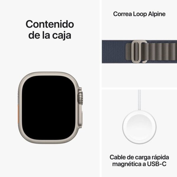 Apple Watch Ultra 2 GPS + Celular 49mm Caixa Titânio com Correia Loop Alpine Azul Grande
